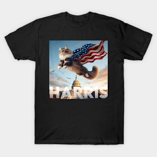 Funny Childless Cat Ladies For Harris 2024 T-Shirt